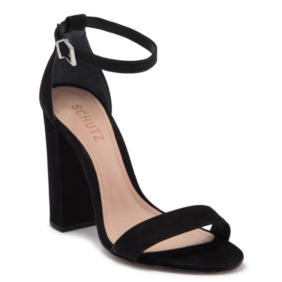 SCHUTZ Shoes - Nib Schultz Enida Black Suede block heel sandals